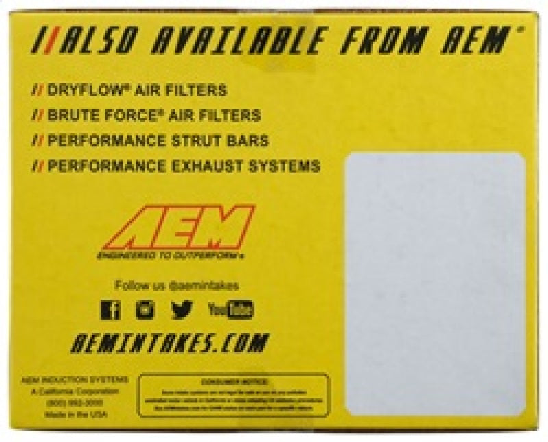 AEM Induction AEM 2017 C.A.S Hyundai Elantra L4-1.6L F/I Cold Air Intake 21-817C