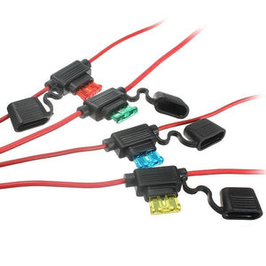 Car Fuse Holder Socket Blade Type In Line 6-32V with 10/15/20/30A Replacement Fuses Waterproof - Premium Auto Parts from Rapidvehicles - Just $23.94! Shop now at Rapidvehicles