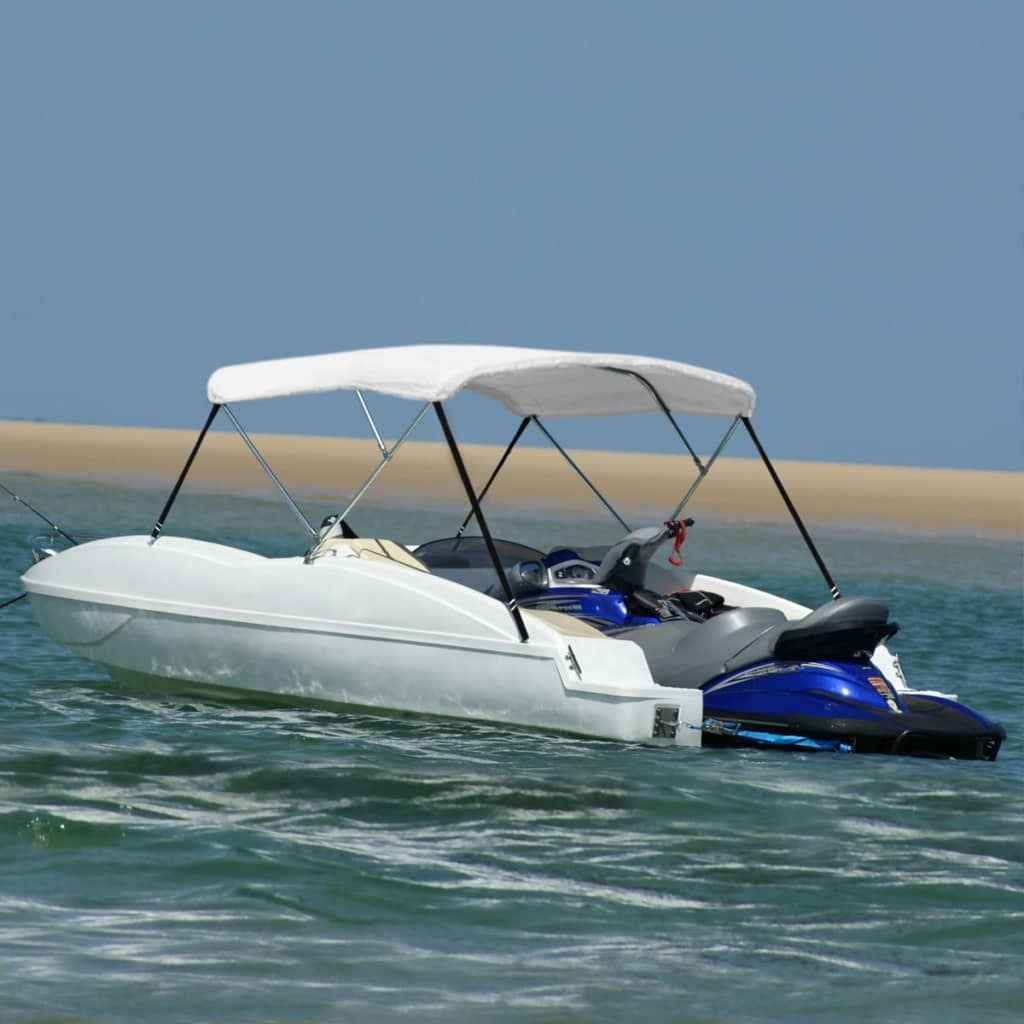 vidaXL 3 Bow Bimini Top White 72"x77.2"x53.9" - Premium Vehicle Covers from vidaXL - Just $148.99! Shop now at Rapidvehicles