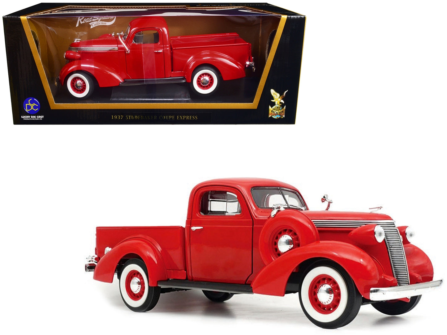 1937 Studebaker Coupe Express Pickup Truck Red 1/18 Diecast Model - Premium Studebaker Models from Road Signature - Just $70.95! Shop now at Rapidvehicles