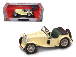 1947 MG TC Midget Yellow 1/18 Diecast Model Car by Road Signature - Premium physical from Rapidvehicles - Just $79.99! Shop now at Rapidvehicles