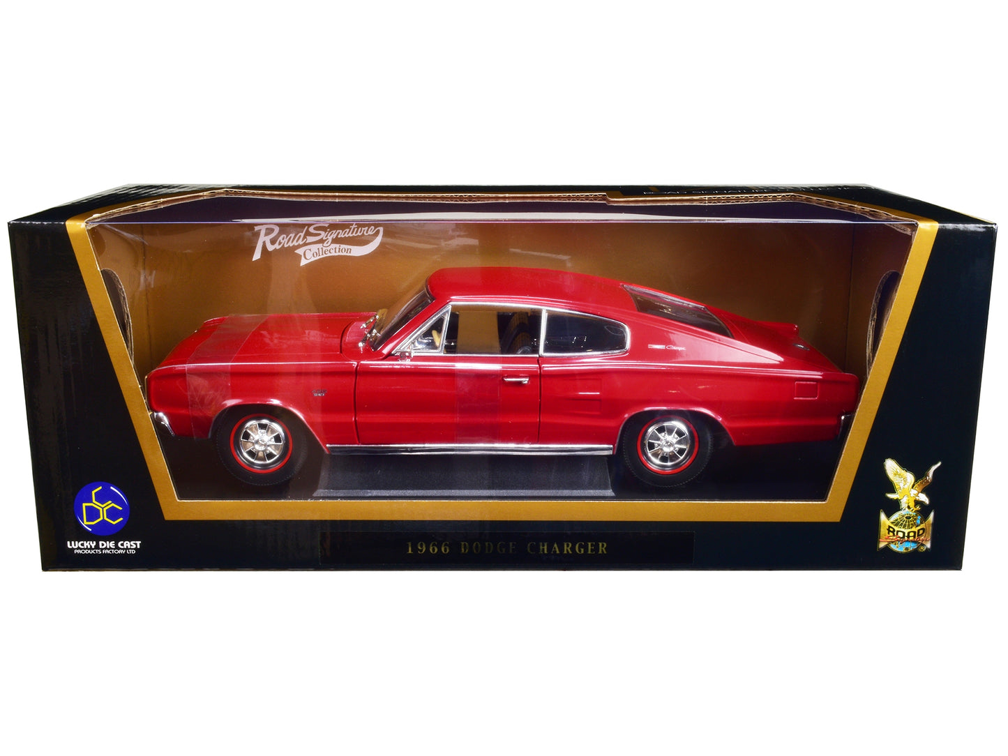 1966 Dodge Charger Red 1/18 Diecast Model Car by Road Signature - Premium Dodge Models from Road Signature - Just $85.49! Shop now at Rapidvehicles