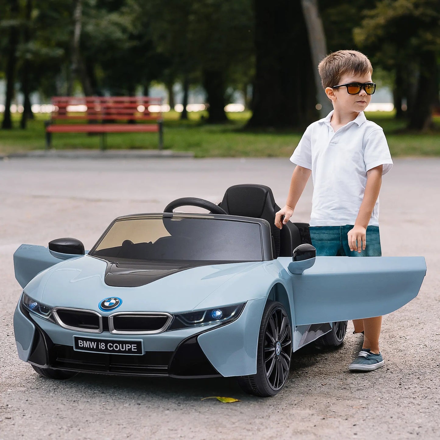 Aosom Licensed BMW I8 Coupe Electric Kids Ride-On Car 6V Battery - Premium Home & Garden from Taupe Shadow - Just $419.39! Shop now at Rapidvehicles