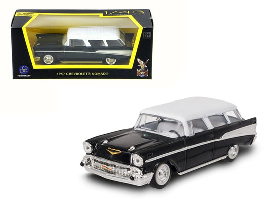 1957 Chevrolet Nomad Black with White Top 1/43 Diecast Model Car - Premium Chevrolet Models from Road Signature - Just $35.99! Shop now at Rapidvehicles