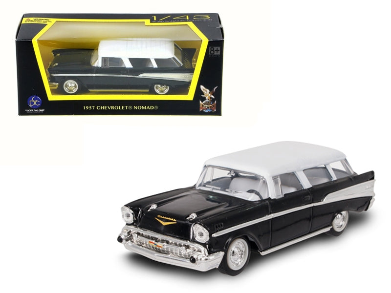 1957 Chevrolet Nomad Black with White Top 1/43 Diecast Model Car by Road Signature - Premium Chevrolet Models from Road Signature - Just $28.99! Shop now at Rapidvehicles