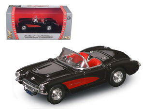 1957 Chevrolet Corvette Convertible Black 1/43 Diecast Model Car by Road Signature - Premium physical from Rapidvehicles - Just $35.99! Shop now at Rapidvehicles