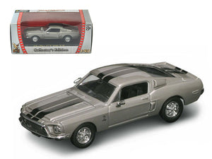 1968 Ford Mustang Shelby GT500 KR Silver with Black Stripes 1/43 Diecast Model Car by Road Signature - Premium physical from Rapidvehicles - Just $35.99! Shop now at Rapidvehicles