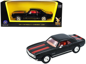 1967 Chevrolet Camaro Z-28 Black with Red Stripes 1/43 Diecast Model Car by Road Signature - Premium Chevrolet Models from Road Signature - Just $32.25! Shop now at Rapidvehicles