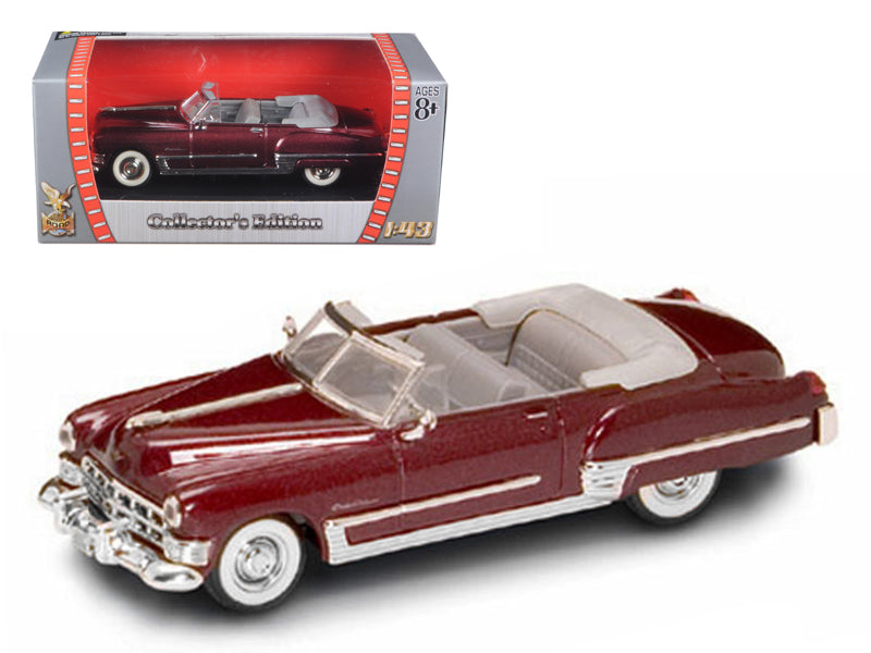 1949 Cadillac Coupe DeVille Convertible Burgundy Metallic 1/43 Diecast Car by Road Signature - Premium physical from Rapidvehicles - Just $30.99! Shop now at Rapidvehicles