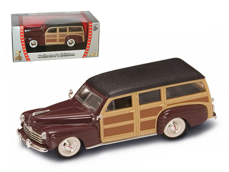 1948 Ford Woody Burgundy 1/43 Diecast Model Car by Road Signature - Premium physical from Rapidvehicles - Just $35.99! Shop now at Rapidvehicles