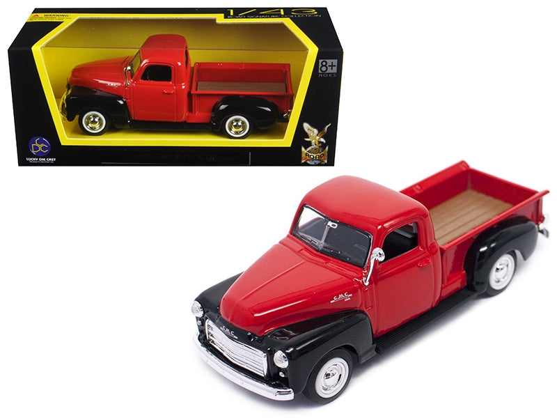 1950 GMC Pickup Truck Red and Black 1/43 Diecast Model Car by - Premium Pickup Trucks Models from Road Signature - Just $39.99! Shop now at Rapidvehicles