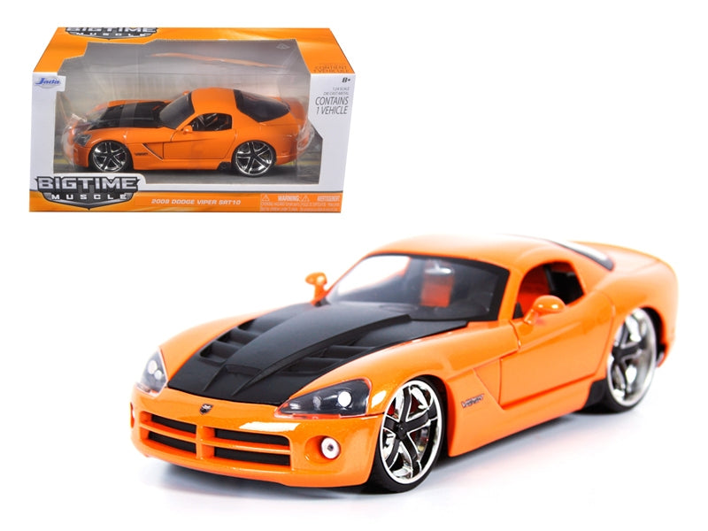 2008 Dodge Viper SRT10 Orange 1/24 Diecast Car Model by Jada - Premium Dodge Models from Jada - Just $62.09! Shop now at Rapidvehicles