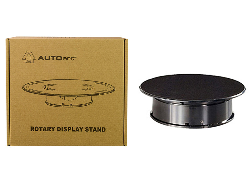 Rotary Display Turntable Stand Small 8 Inches with Black Top for 1/64, 1/43, 1/32, 1/24 Scale Models by Autoart free shipping USA