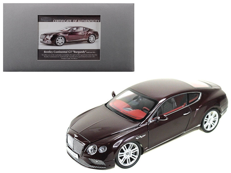 2016 Bentley Continental GT LHD Burgundy 1/18 Diecast Model Car - Premium Bentley Models from Paragon - Just $266.99! Shop now at Rapidvehicles