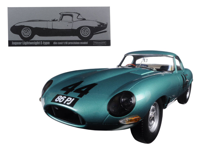 1963 Jaguar Lightweight E-Type #44 "Arkins 86 PJ" 1/18 Diecast Model Car by Paragon free shipping USA