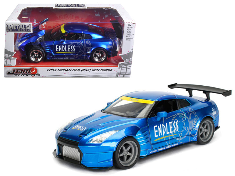 2009 Nissan GT-R (R35) Ben Sopra Blue JDM Tuners 1/24 Diecast Model Car by Jada free shipping USA