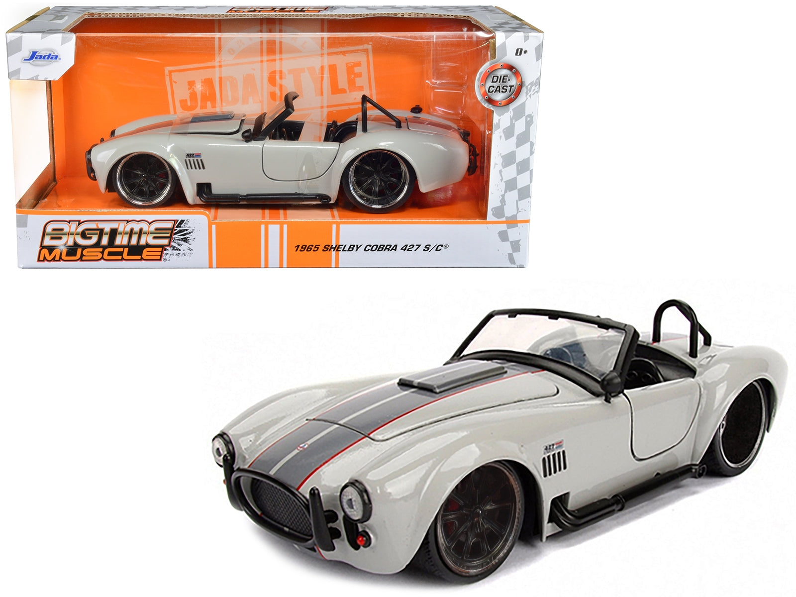 1965 Shelby Cobra 427 S/C Grey 1/24 Diecast Model Car by Jada - Premium Shelby Models from Jada - Just $56.38! Shop now at Rapidvehicles