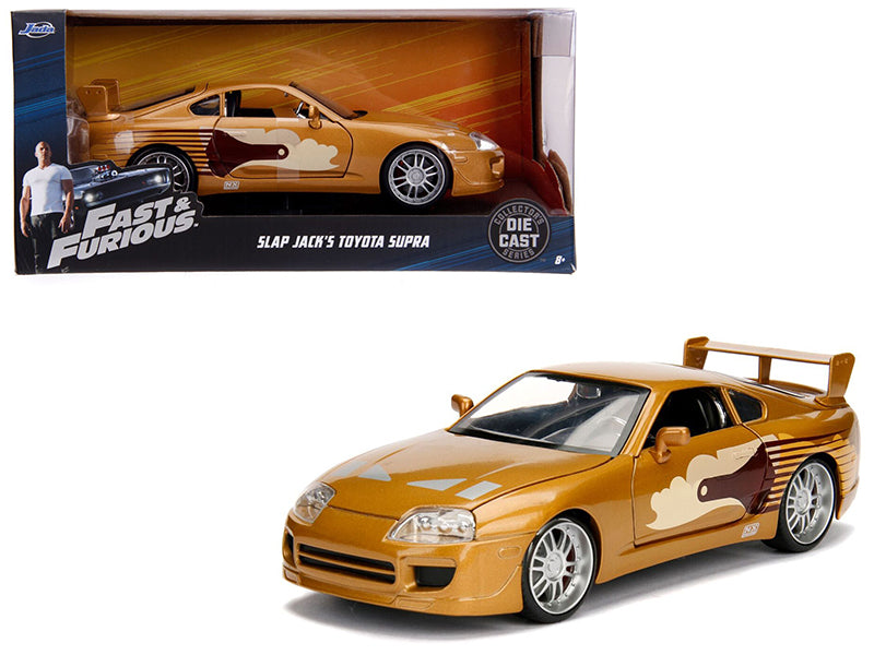 Slap Jack's Toyota Supra Gold "Fast & Furious" Movie 1/24 Diecast Model Car by Jada free shipping USA