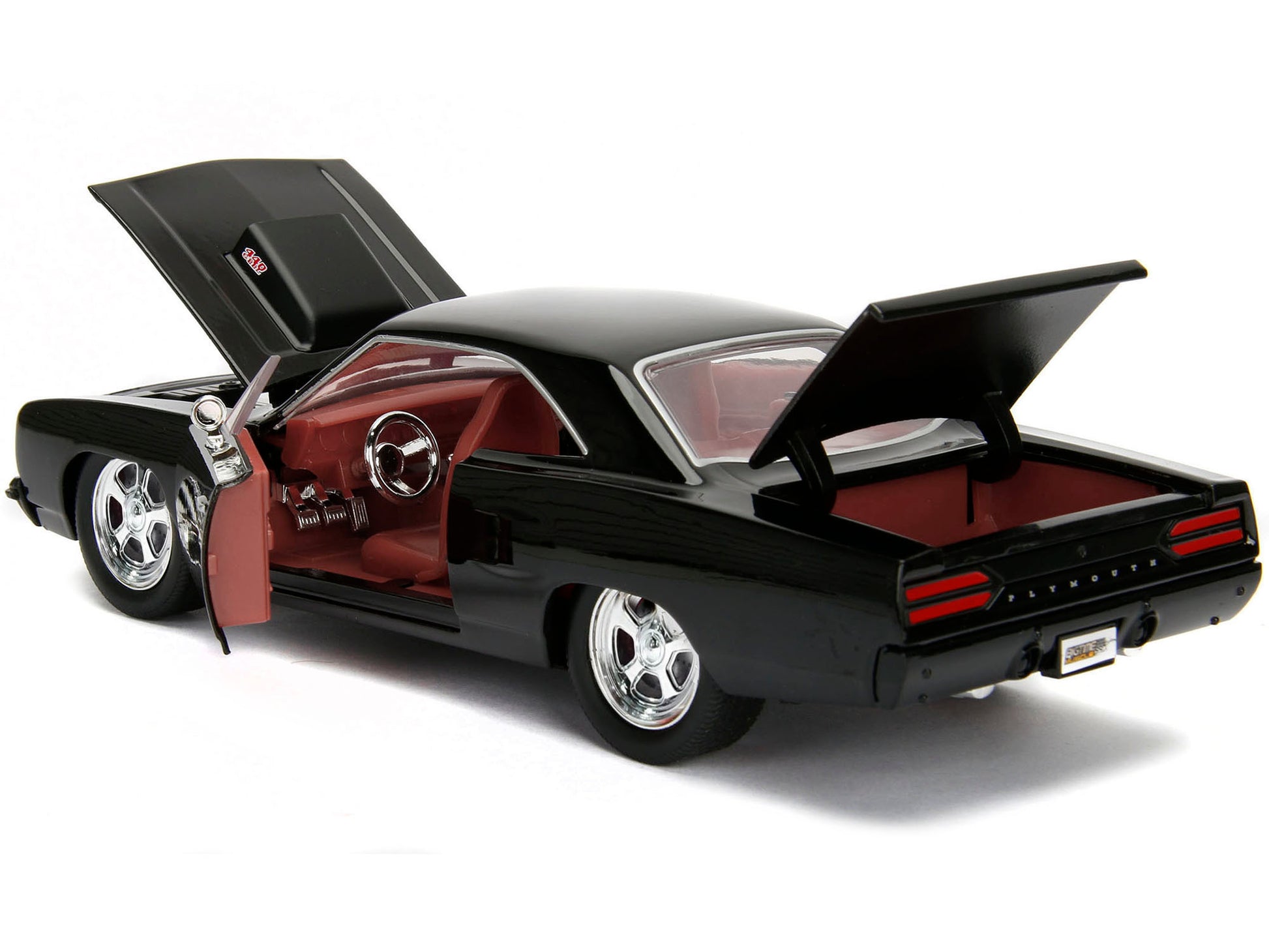 1970 Plymouth Road Runner 440 Black with Red Interior "Bigtime - Premium Plymouth Models from Jada - Just $56.99! Shop now at Rapidvehicles