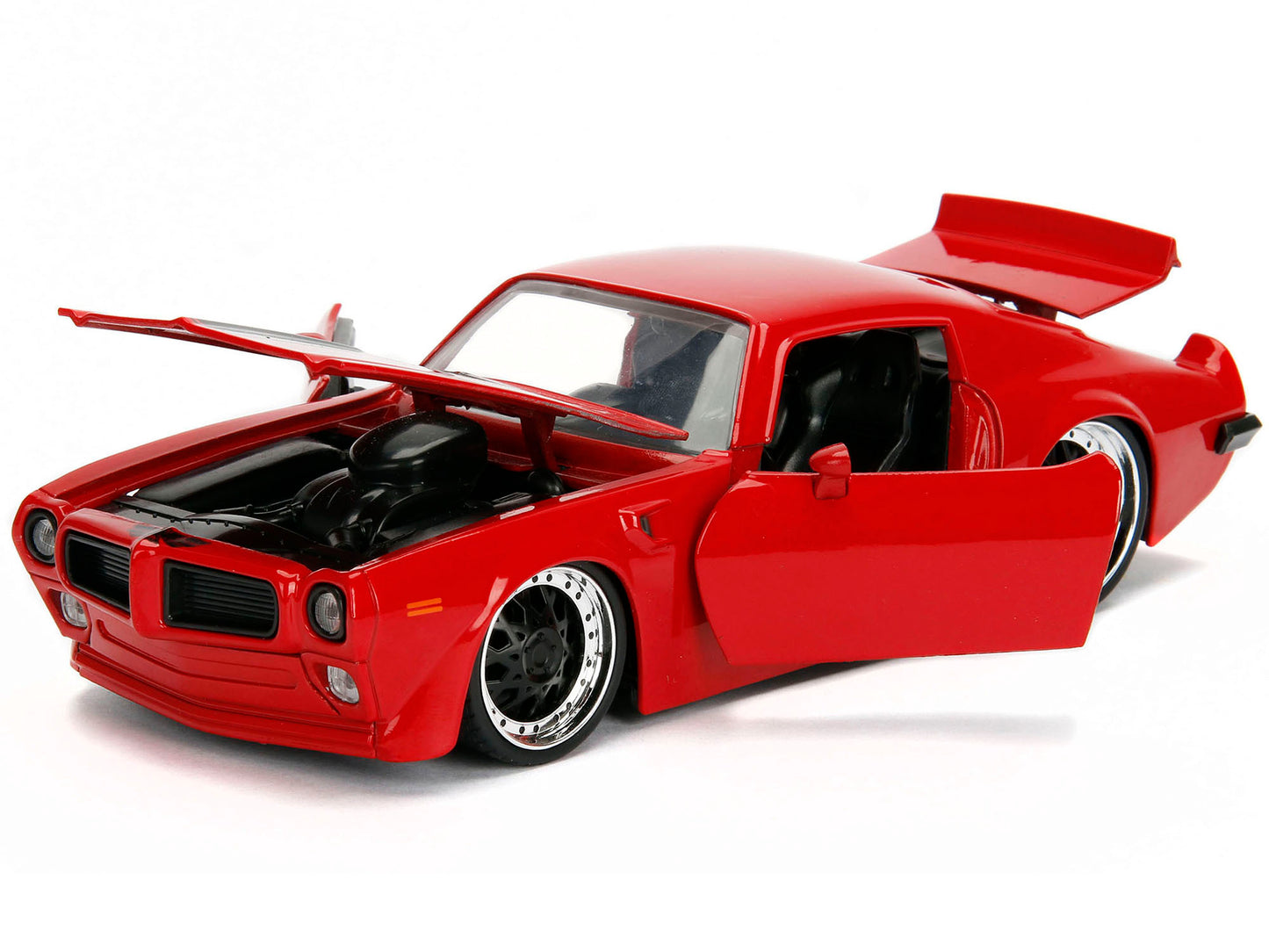 1972 Pontiac Firebird Red with Black Hood Stripe "Bigtime Muscle" - Premium Pontiac Models from Jada - Just $50.74! Shop now at Rapidvehicles