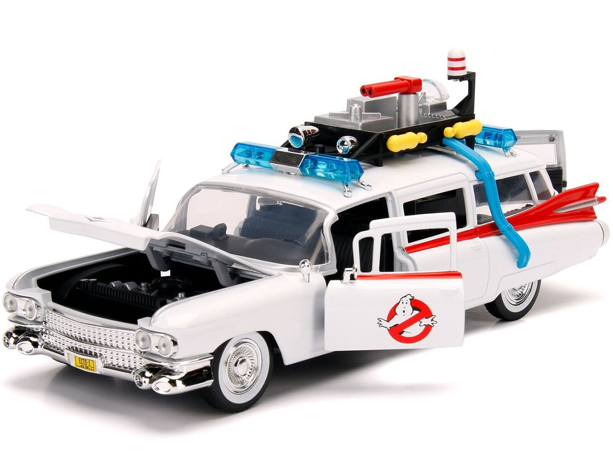 1959 Cadillac Ambulance Ecto-1 White "Ghostbusters" Movie - Premium Cadillac Models from Jada - Just $59.59! Shop now at Rapidvehicles