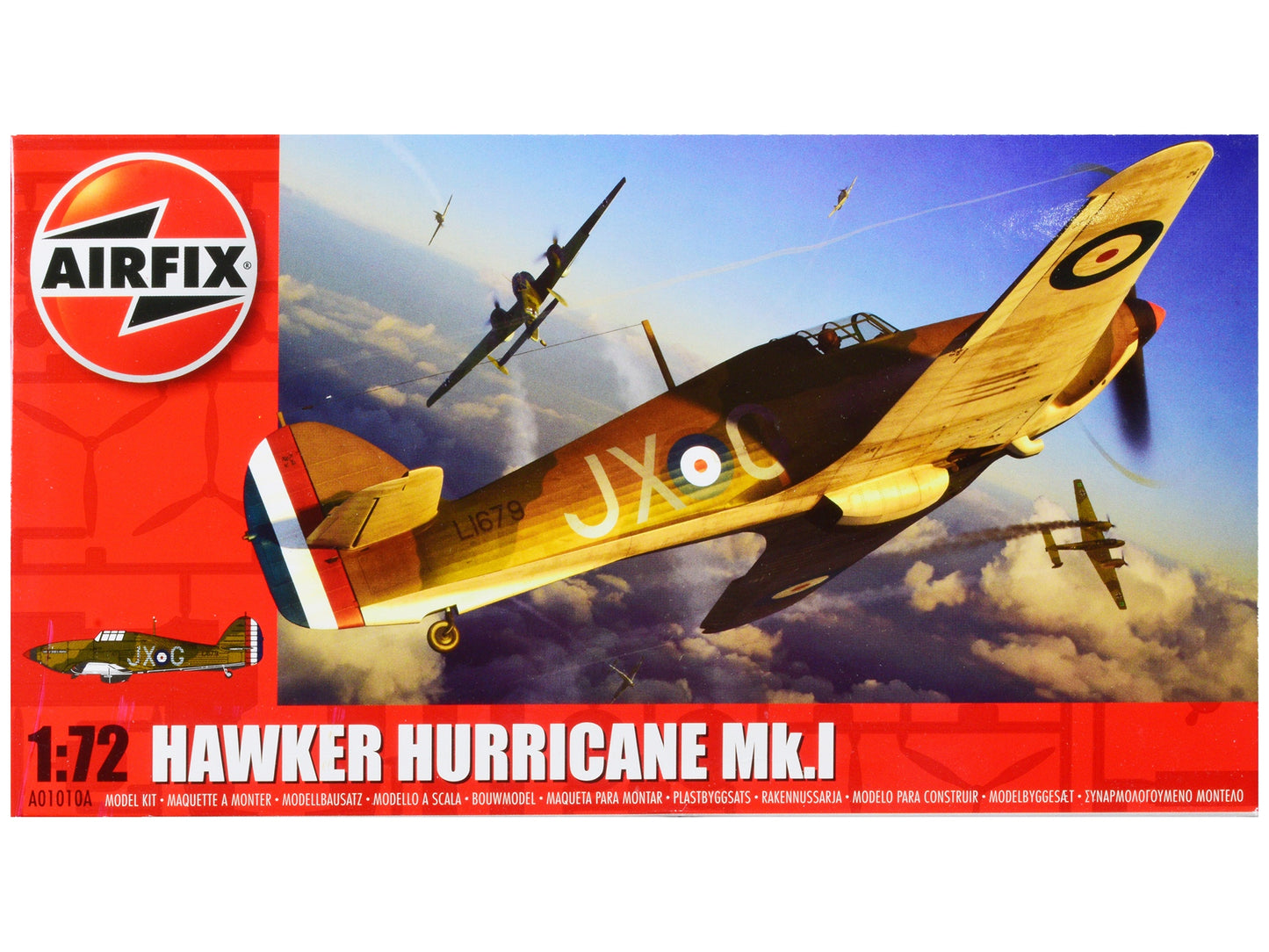 Level 1 Model Kit Hawker Hurricane Mk.I Fighter Aircraft 1/72