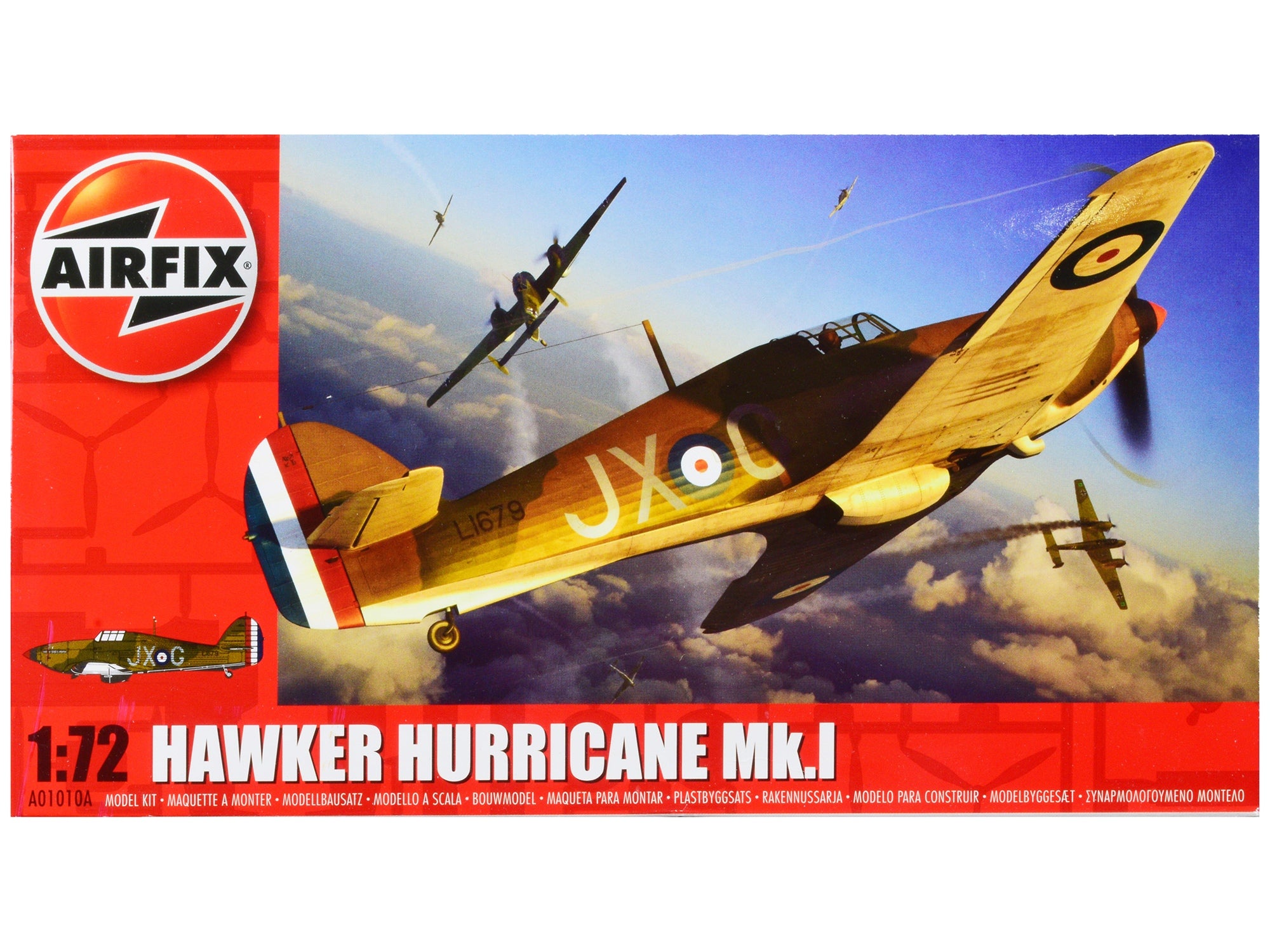 Level 1 Model Kit Hawker Hurricane Mk.I Fighter Aircraft 1/72 Plastic Model Kit by Airfix