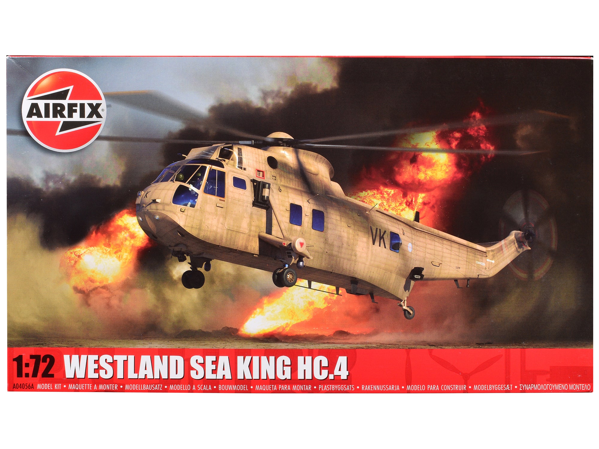 Level 3 Model Kit Westland Sea King HC.4 Helicopter with 2 Scheme Options 1/72 Plastic Model Kit by Airfix free shipping USA