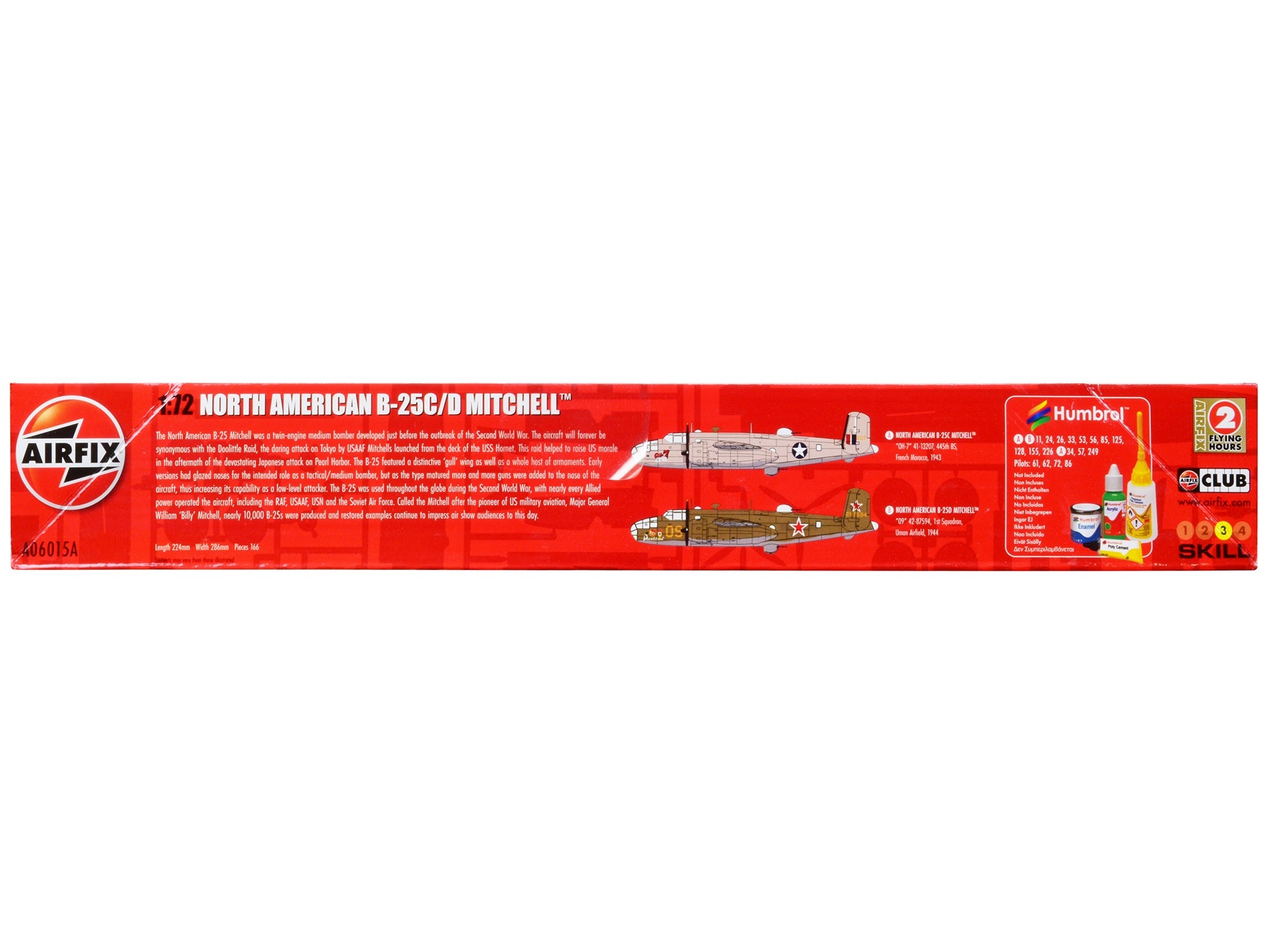 Level 3 Model Kit North American B-25C/D Mitchell Bomber Aircraft with 2 Scheme Options 1/72 Plastic Model Kit by Airfix - Premium Military Models from Airfix - Just $73.06! Shop now at Rapidvehicles