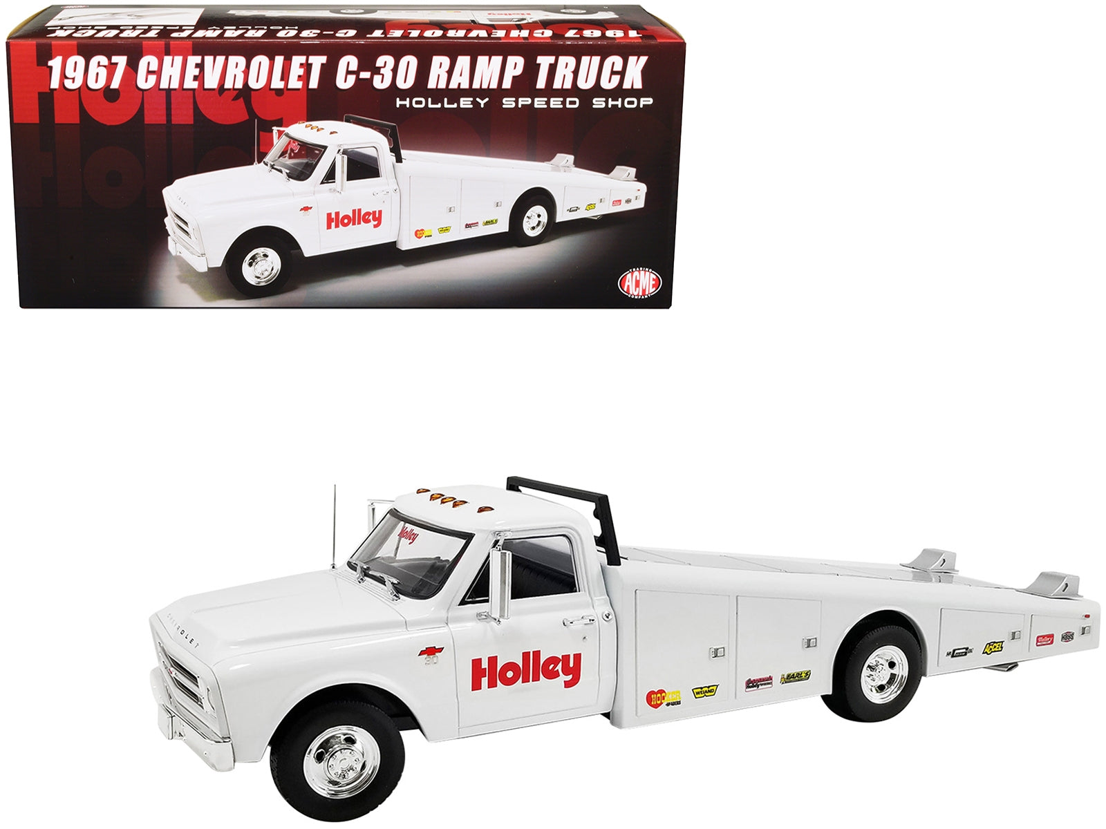 1967 Chevrolet C-30 Ramp Truck White "Holley Speed Shop" Limited Edition to 200 pieces Worldwide 1/18 Diecast Model Car by ACME - Premium Chevrolet Models from Acme - Just $141.98! Shop now at Rapidvehicles