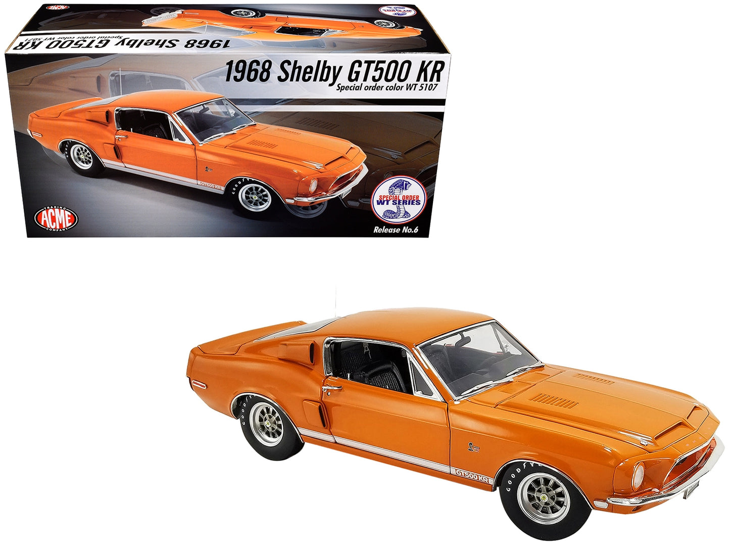 1968 Shelby GT500 KR Orange Metallic (WT Color Code 5107) with