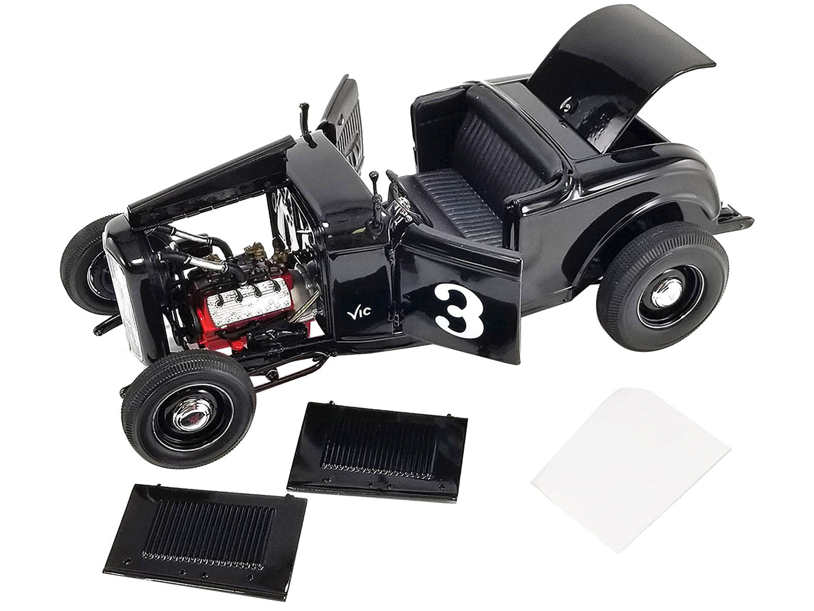 1932 Ford Salt Flat Roadster #3 Black "Vic Edelbrock" Limited Edition to 414 pieces Worldwide 1/18 Diecast Model Car by ACME - Premium Ford Models from Acme - Just $141.98! Shop now at Rapidvehicles