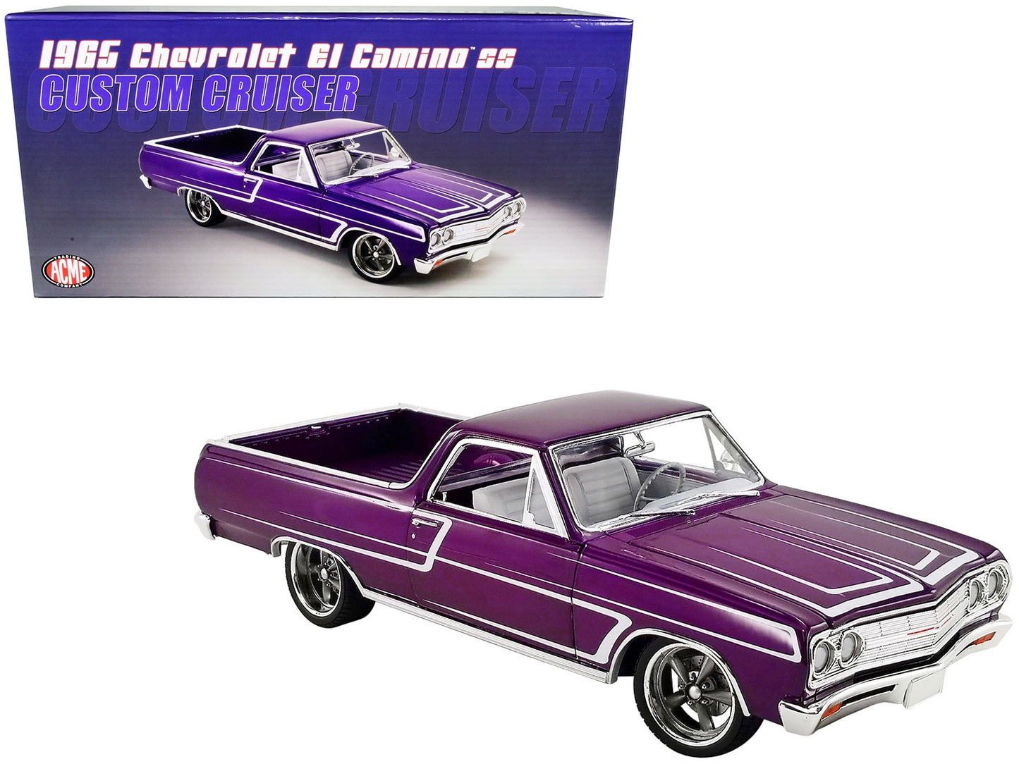 1965 Chevrolet El Camino SS "Custom Cruiser" Purple Metallic with - Premium Chevrolet Models from Acme - Just $182.69! Shop now at Rapidvehicles