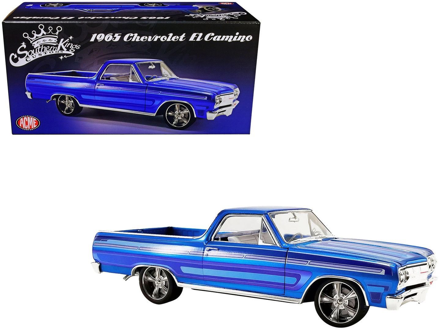 1965 Chevrolet El Camino Custom Laser Blue Metallic with Graphics