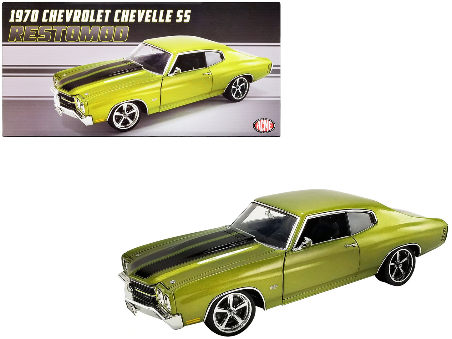 1970 Chevrolet Chevelle SS Restomod Citrus Green Metallic with - Premium Chevrolet Models from Acme - Just $153.89! Shop now at Rapidvehicles