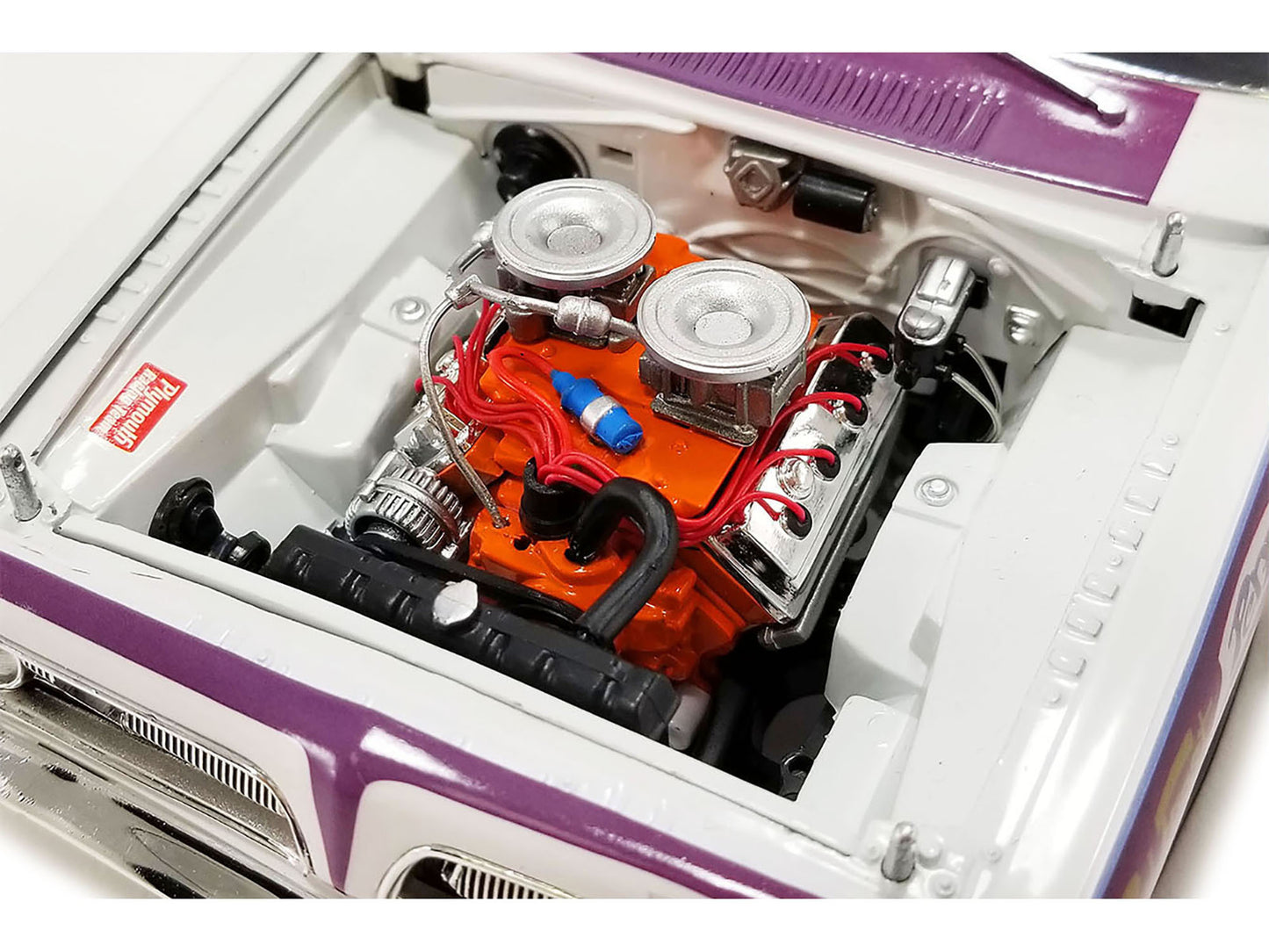 1968 Plymouth Barracuda Purple Metallic and White "Billy the Kid" - Premium Plymouth Models from Acme - Just $168.99! Shop now at Rapidvehicles