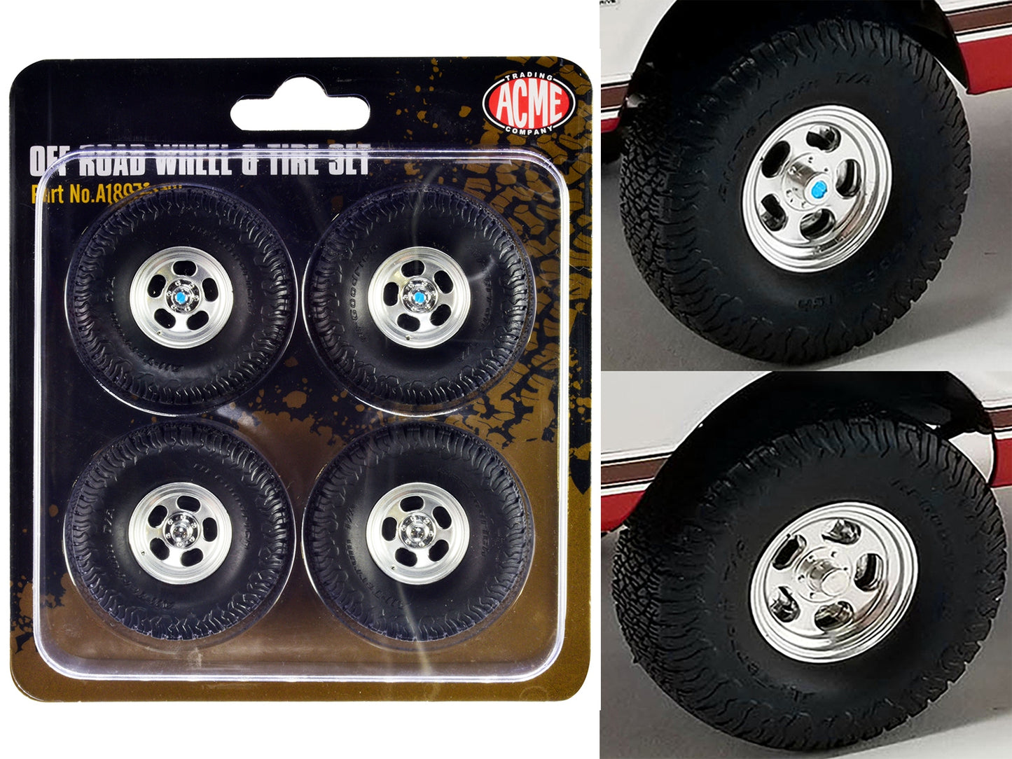 Off Road Wheels and Tires Set of 4 pieces from "1972 Chevrolet - Premium Accessories from Acme - Just $34.04! Shop now at Rapidvehicles