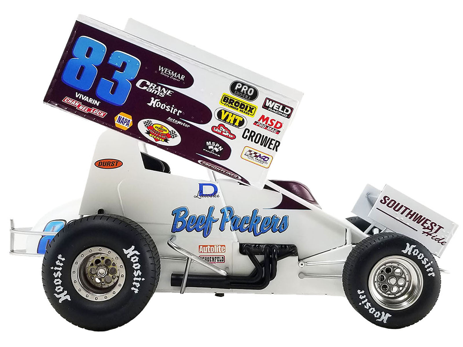 Winged Sprint Car #83 Danny Lasoski "Beef Packers" "National Sprint Car Hall of Fame" 1/18 Diecast Model Car by ACME - Premium Winged Sprint Cars from Acme - Just $150.79! Shop now at Rapidvehicles