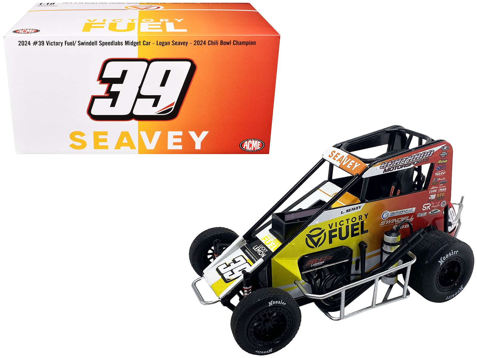 Midget Sprint Car #39 Logan Seavey "Victory Fuel" Swindell Speedlabs Champion "Chili Bowl" (2024) 1/18 Diecast Model Car by ACME - Premium Other from Acme - Just $150.79! Shop now at Rapidvehicles