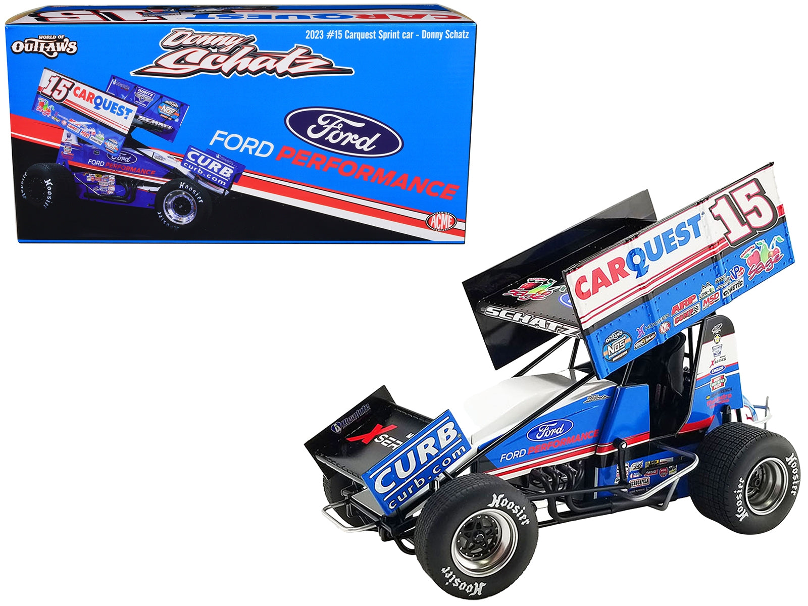 Winged Sprint Car #15 Donny Schatz "Carquest" Curb-Agajanian Racing "World of Outlaws" (2023) 1/18 Diecast Model Car by ACME - Premium Winged Sprint Cars from Acme - Just $127.88! Shop now at Rapidvehicles