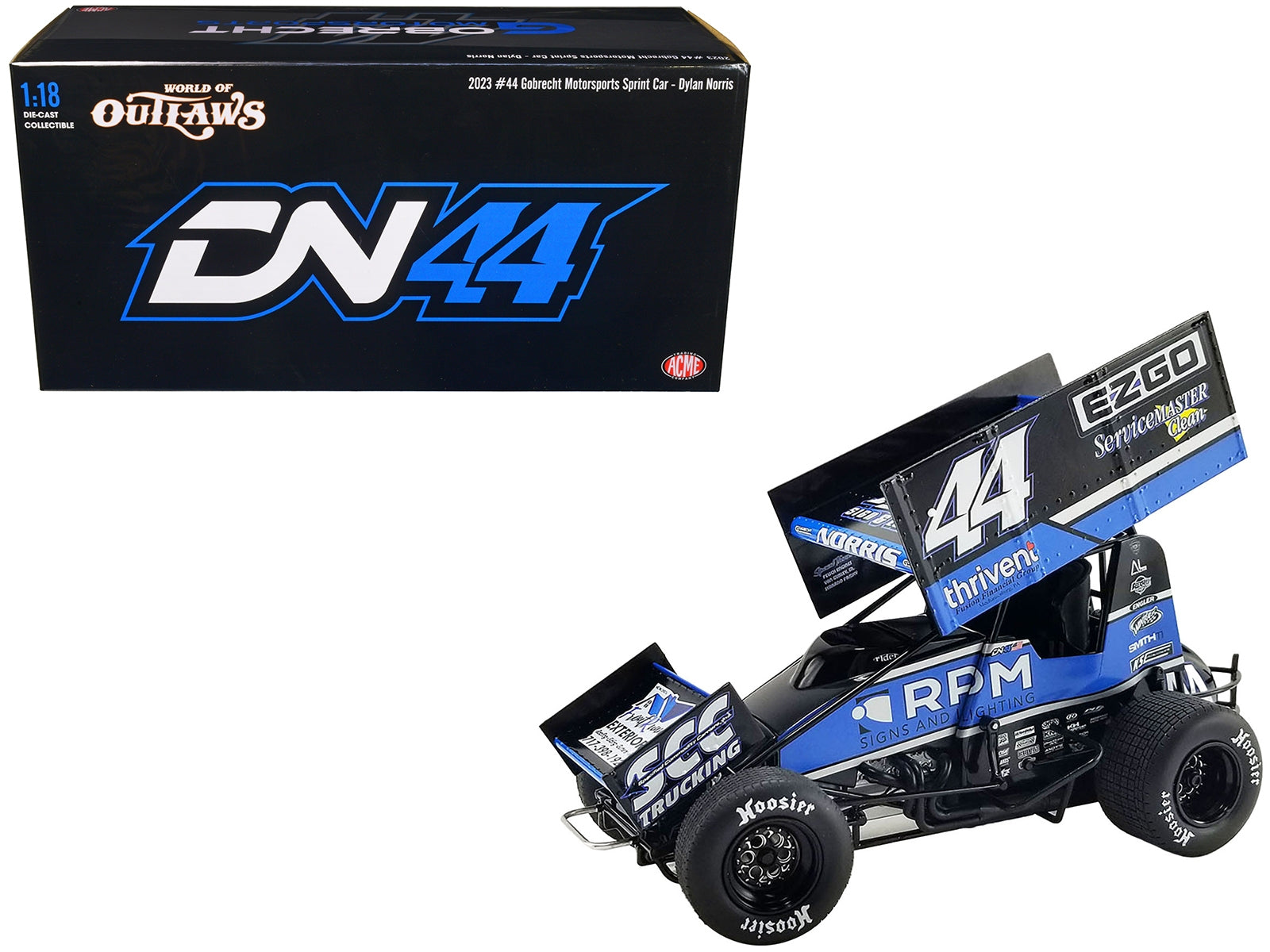 Winged Sprint Car #44 Dylan Norris "RPM" Gobrecht Motorsports "World of Outlaws" (2023) 1/18 Diecast Model Car by ACME - Premium Plymouth Models from Acme - Just $127.88! Shop now at Rapidvehicles