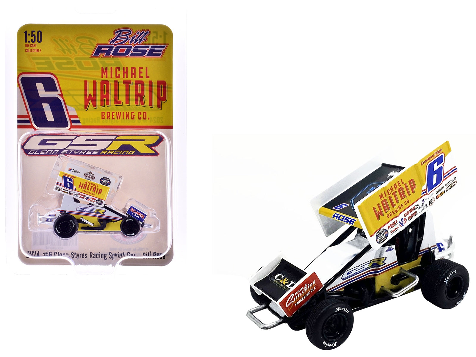 Winged Sprint Car #6 Bill Rose "Michael Waltrip Brewing Co." Glenn Styres Racing "World of Outlaws" (2024) 1/50 Diecast Model Car by ACME - Premium Winged Sprint Cars from Acme - Just $34.68! Shop now at Rapidvehicles