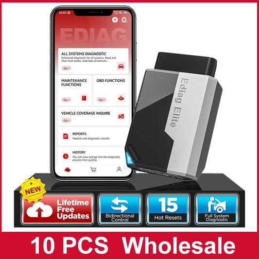 10 Pcs /Lot KINGBOLEN EDIAG Elite OBD2 Scanner Bluetooth,15 Resets Read/Clear fault code Car Diagnostic Scan Tool Lifetime free