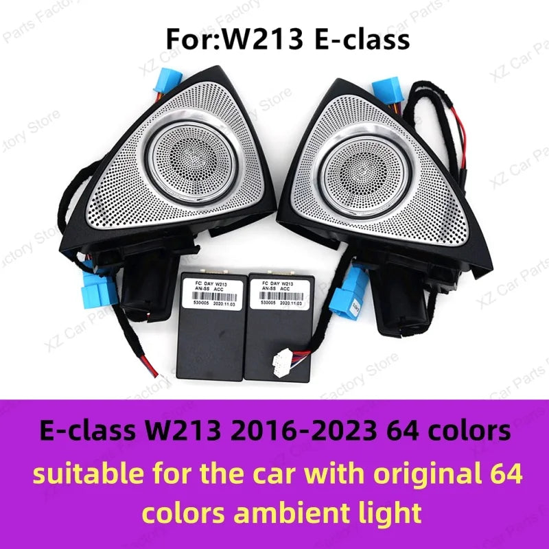 For Mercedes-benz C Glc E S W205 W213 W222 X253 64 Colors Led Rotating Tweeter Speaker Rgb Led Ambient Light 3d Horn Accessory