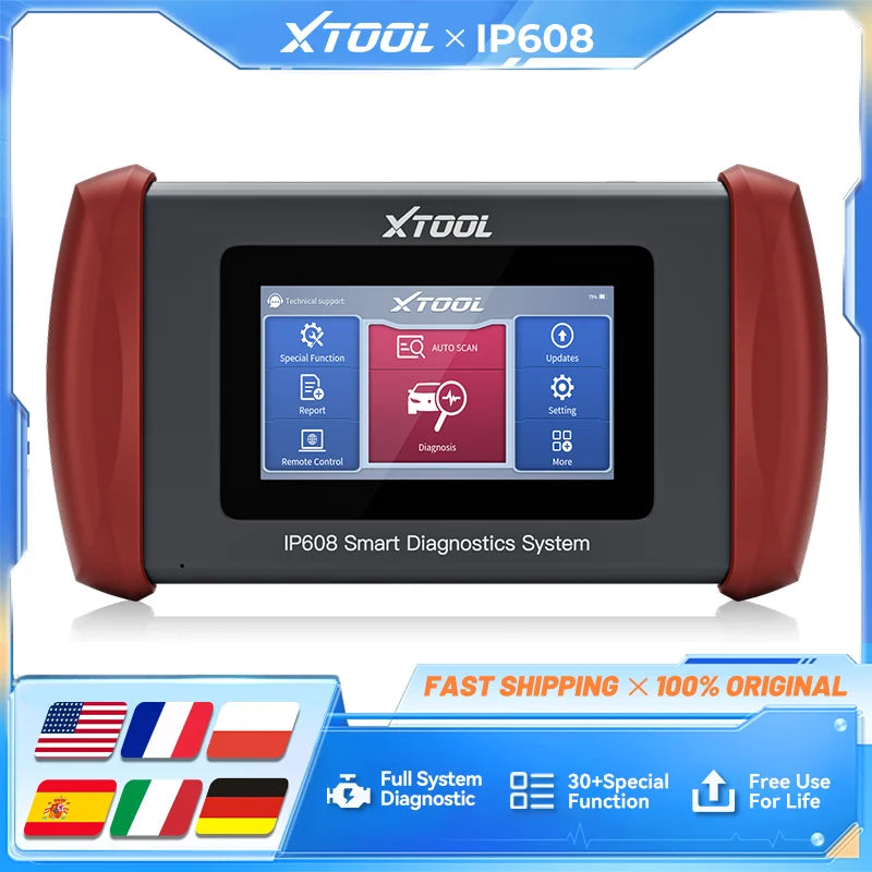 XTOOL Inplus IP608 Car Diagnostic Tools 30 +Service Functions OBD2 Scanner Auto VIN Scan Car Tools CANFD Lifetime Free Update