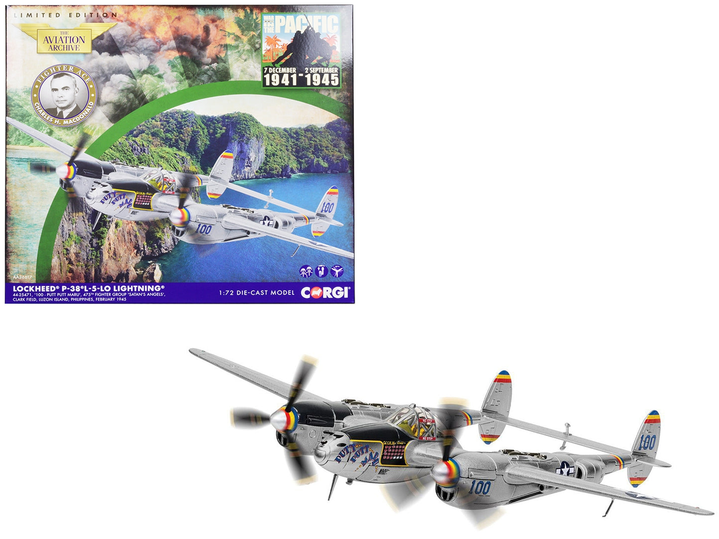 Lockheed P-38 L-5-LO Lightning Fighter Aircraft "'Putt Putt Maru' - Premium Lockheed from Corgi - Just $141.99! Shop now at Rapidvehicles