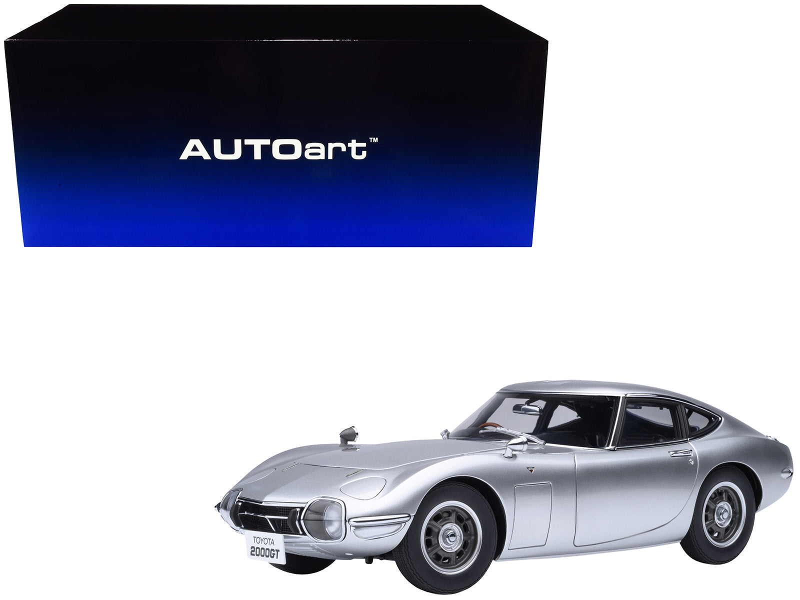 1967 Toyota 2000GT RHD (Right Hand Drive) Silver Metallic 1/18 Model Car by Autoart free shipping USA