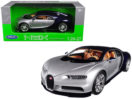 Bugatti Chiron Silver / Blue 1/24 - 1/27 Diecast Model Car by - Premium  from Rapidvehicles - Just $55.99! Shop now at Rapidvehicles