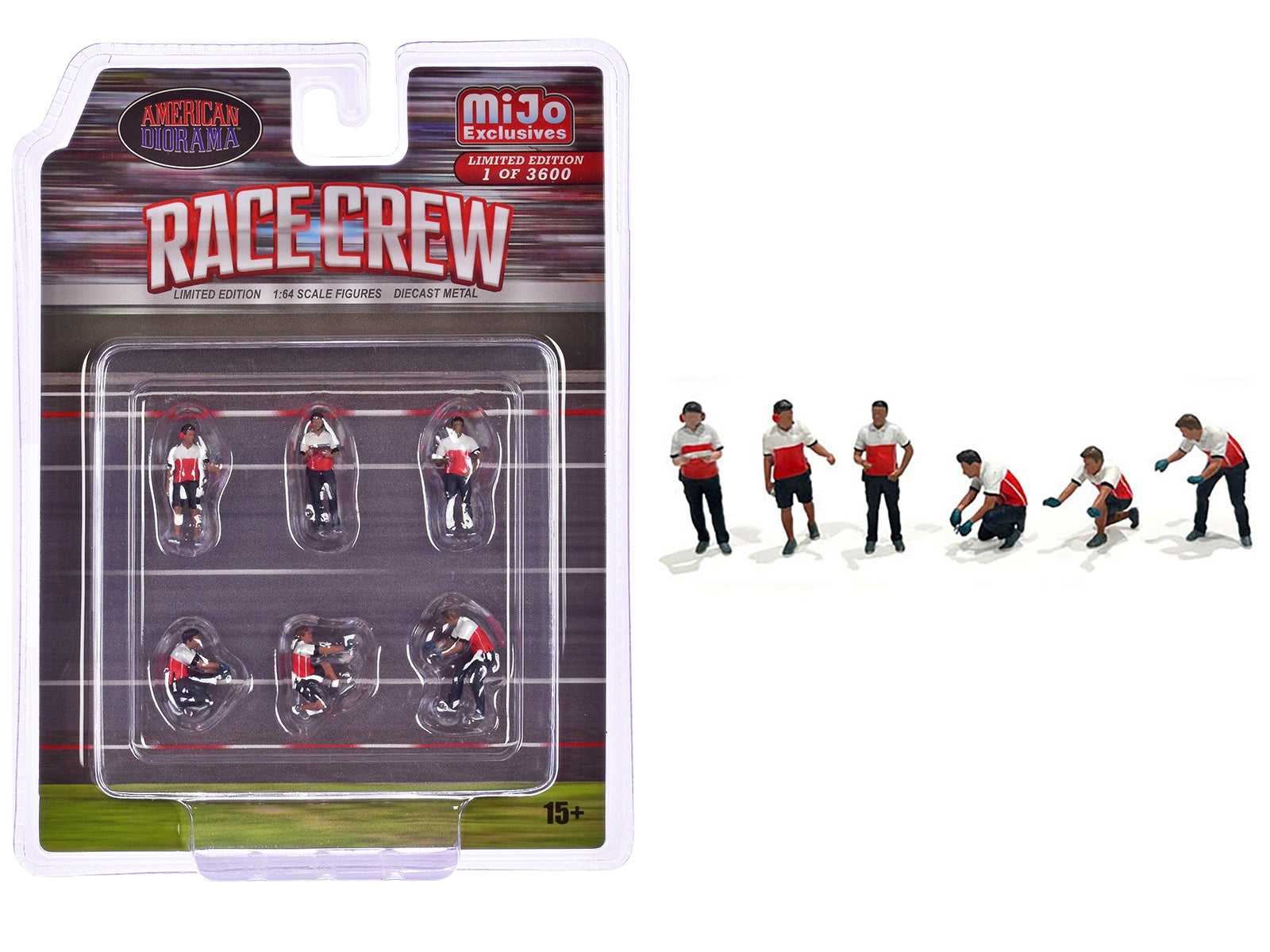 "Race Crew" 6 piece Diecast Figure Set (6 Figures) Limited - Premium Figures from American Diorama - Just $34.99! Shop now at Rapidvehicles