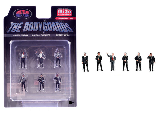 "The Bodyguards" 6 piece Diecast Figure Set Limited Edition for 1/64 Scale Models by American Diorama